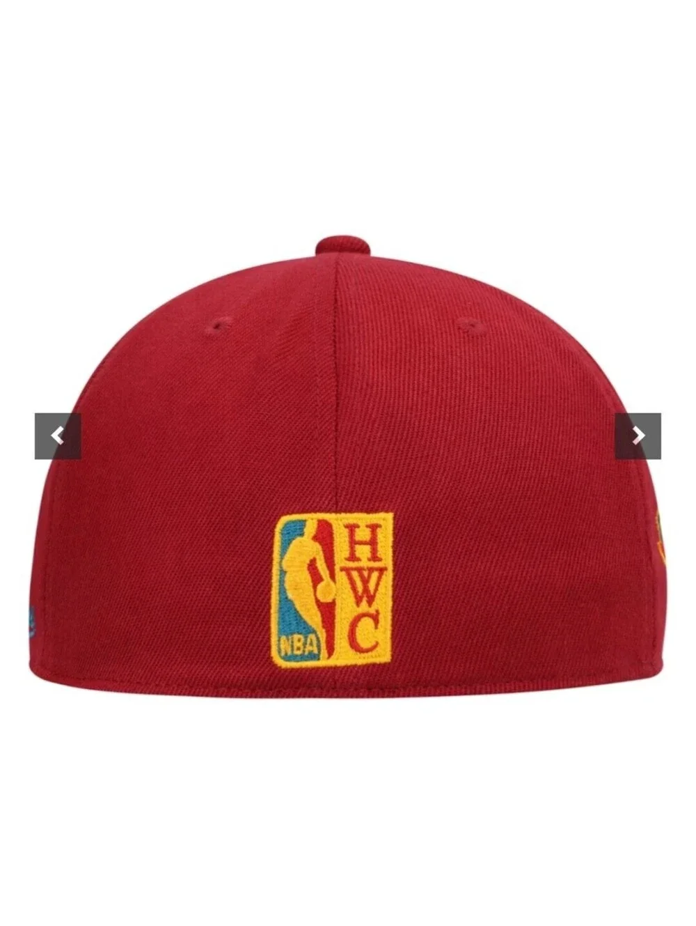 Atlanta Hawks Red Fitted Hat Mitchell & Ness NBA Draft Northern Lights Sz 7 1/8